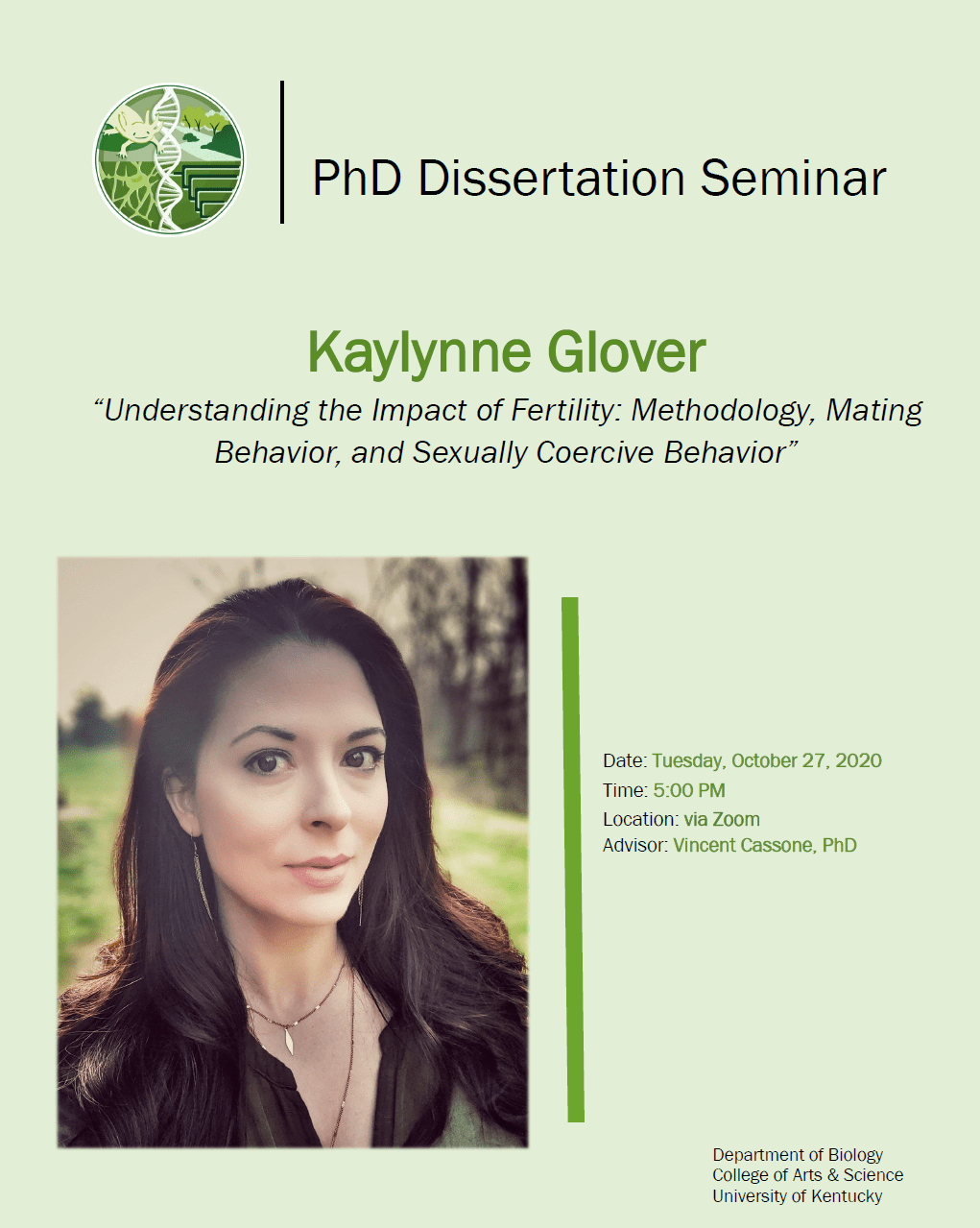 PhD Dissertation Seminar “Understanding the Impact of Fertility