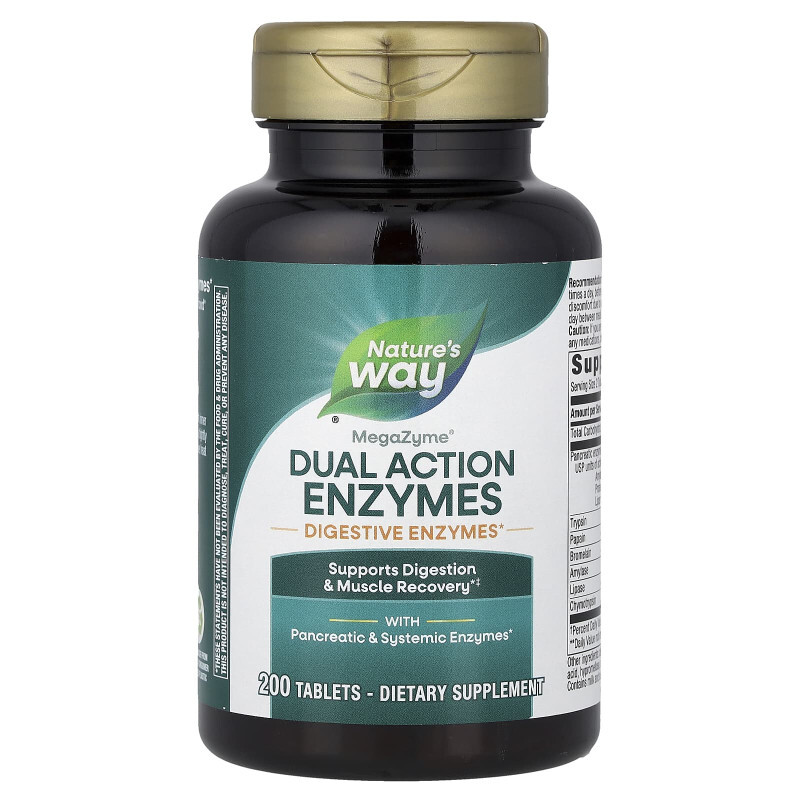 MegaZyme Systemic Enzymes 200 Tablets Enzymatic Therapy