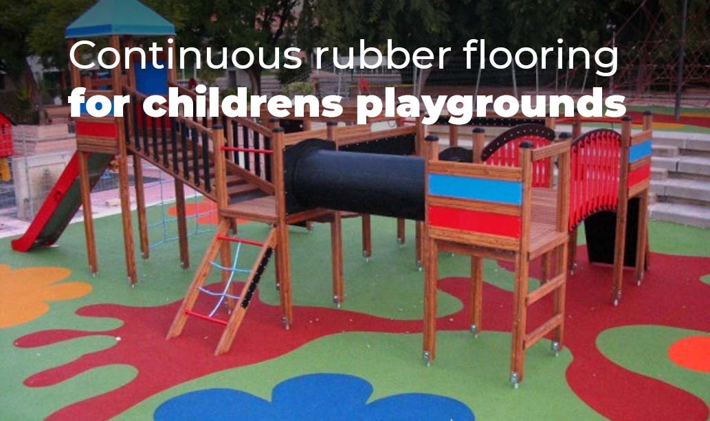 Continuous Rubber Flooring For Children’s Playgrounds Biocaucho