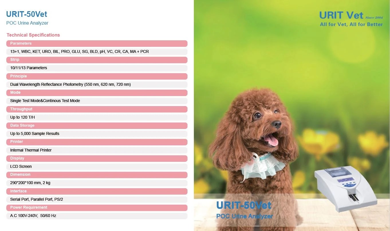 Urine Analyser Portable URIT 50 VET BIODX AUSTRALIA