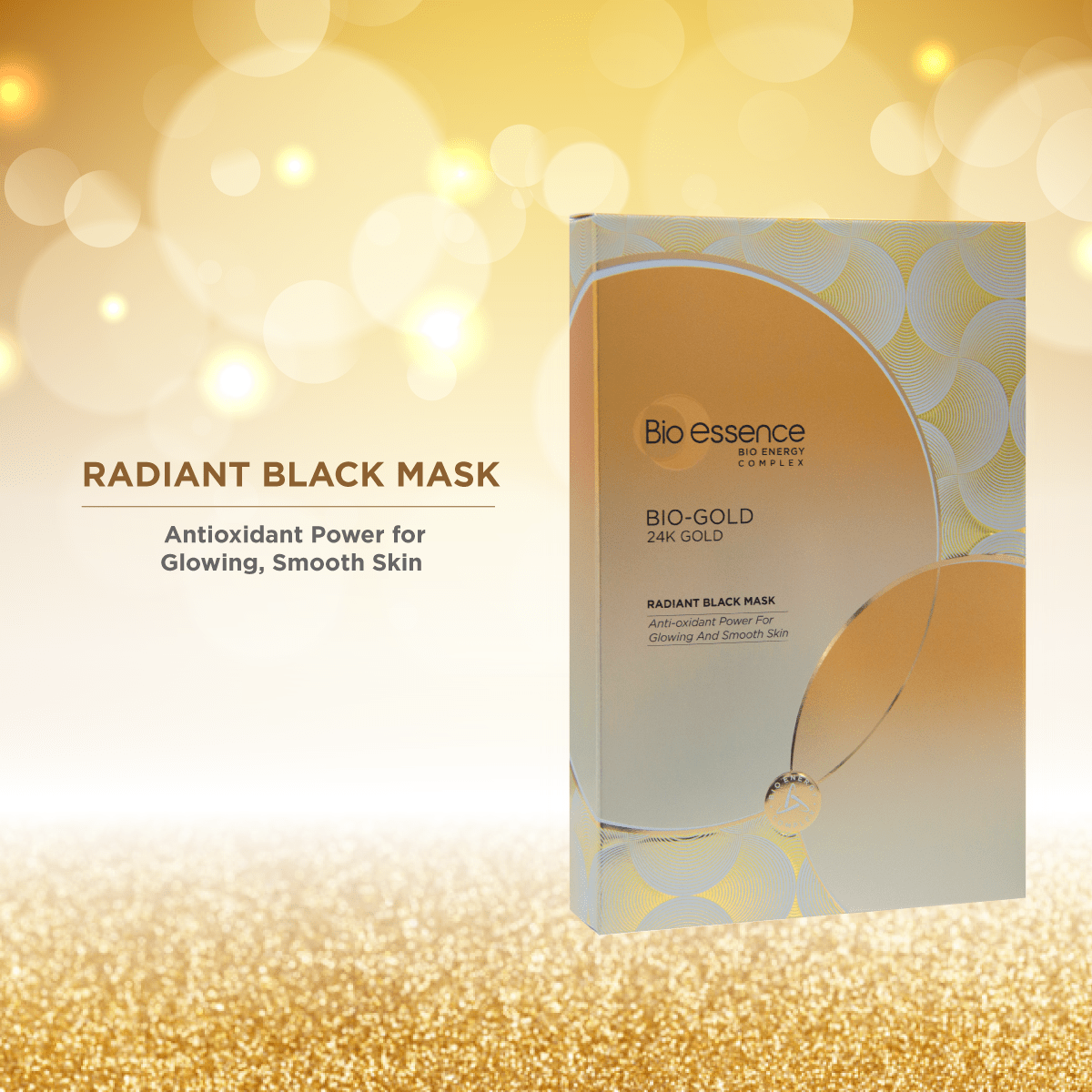 BioGold 24k Black Radiant Mask Bioessence Malaysia