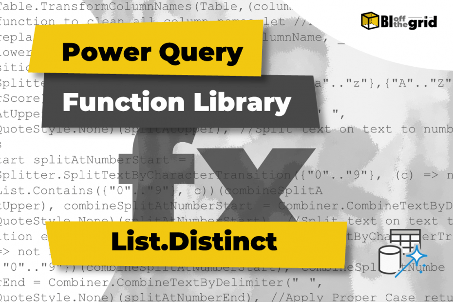 List.Distinct in Power Query 11 Examples BI Off The Grid