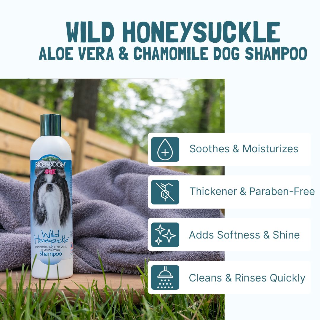 Wild Honeysuckle™ Aloe Vera & Chamomile Dog Shampoo BioGroom