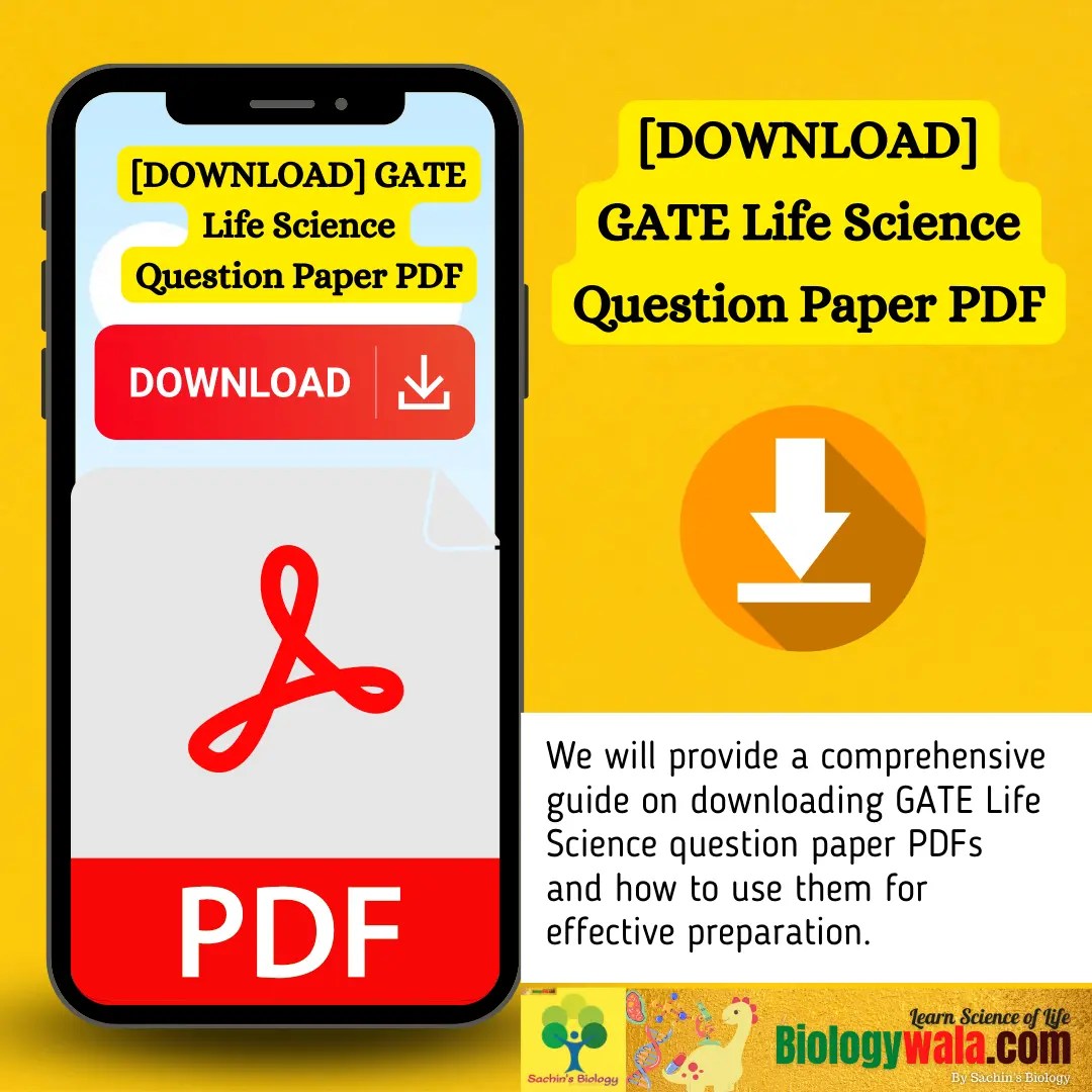 [DOWNLOAD] GATE Life Science Question Paper PDF FREE