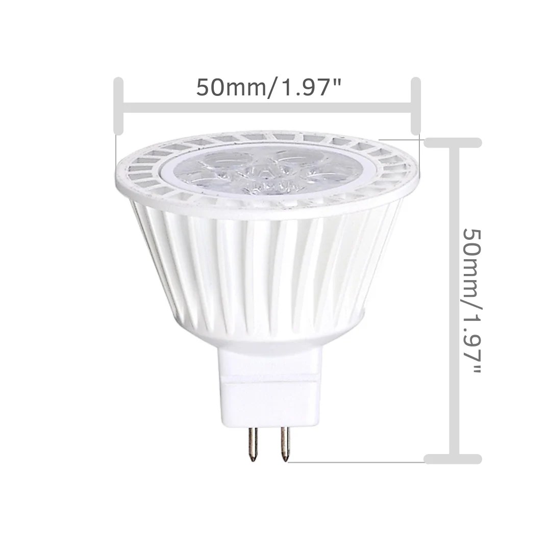 Bioluz LED Dimmable MR16 LED Bulbs 12V AC/DC GU5.3