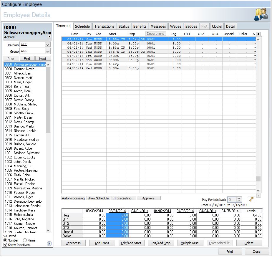 Time & Attendance Software for Biometric Time Clocks