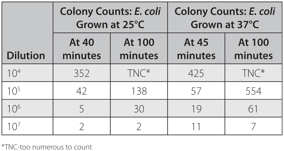 Using a Simple Escherichia coli Growth Curve Model to Teach the