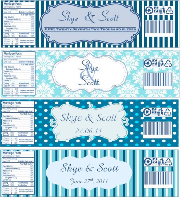Water bottle labels! Weddingbee Photo Gallery
