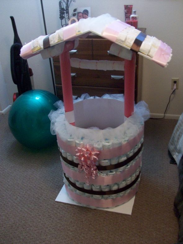 DIY Diaper Wishing Well + other fun Shower stuff! *Pic Heavy*