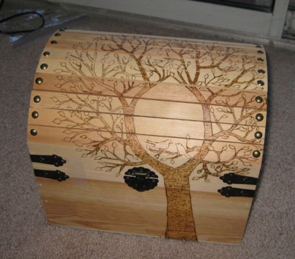 My DIY wooden chest card box