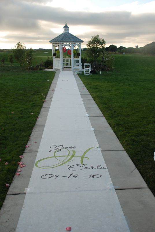 White Aisle Runner, 50 feet long, 10 products Project