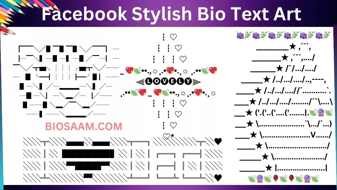 【VIP】Facebook Stylish Bio Text Art 2024Unique