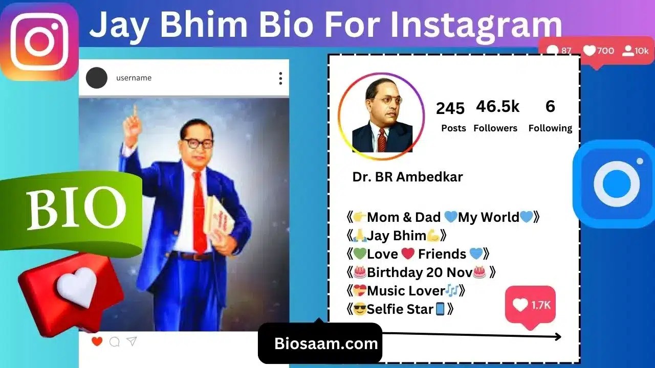 Unique 370+ Jay Bhim Bio For Instagram {{2024}}