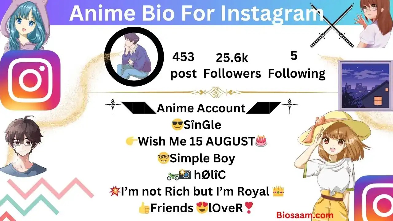 Best Anime Bio For Instagram 2024 Anime Lover Bio