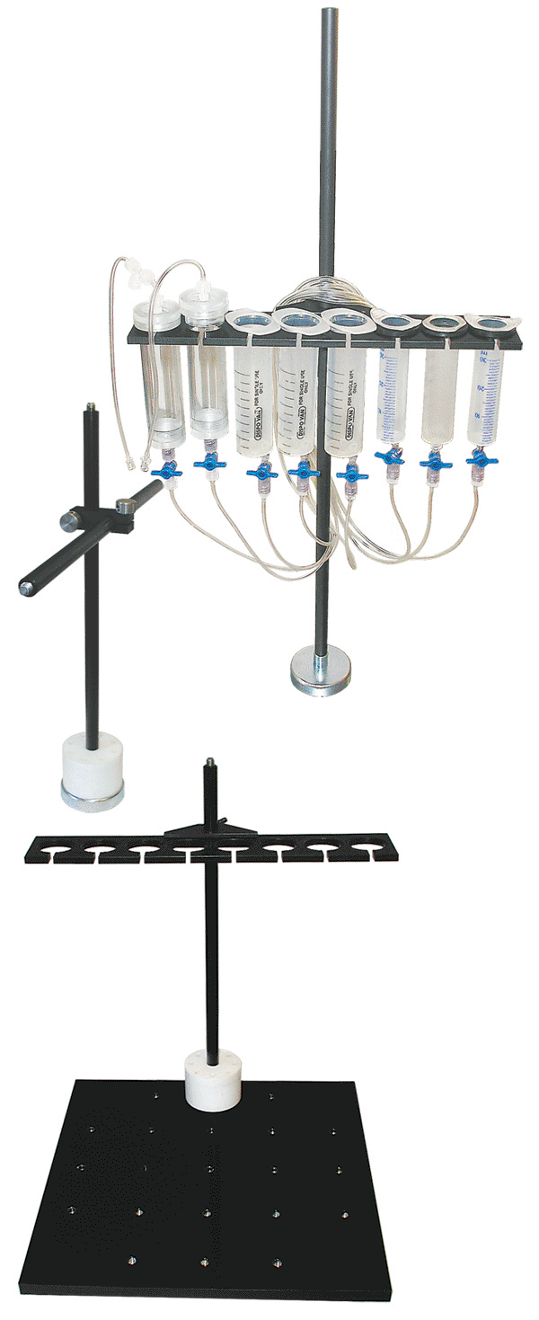 Syringe Holder stand SH1A with x8 5060ml syringes and