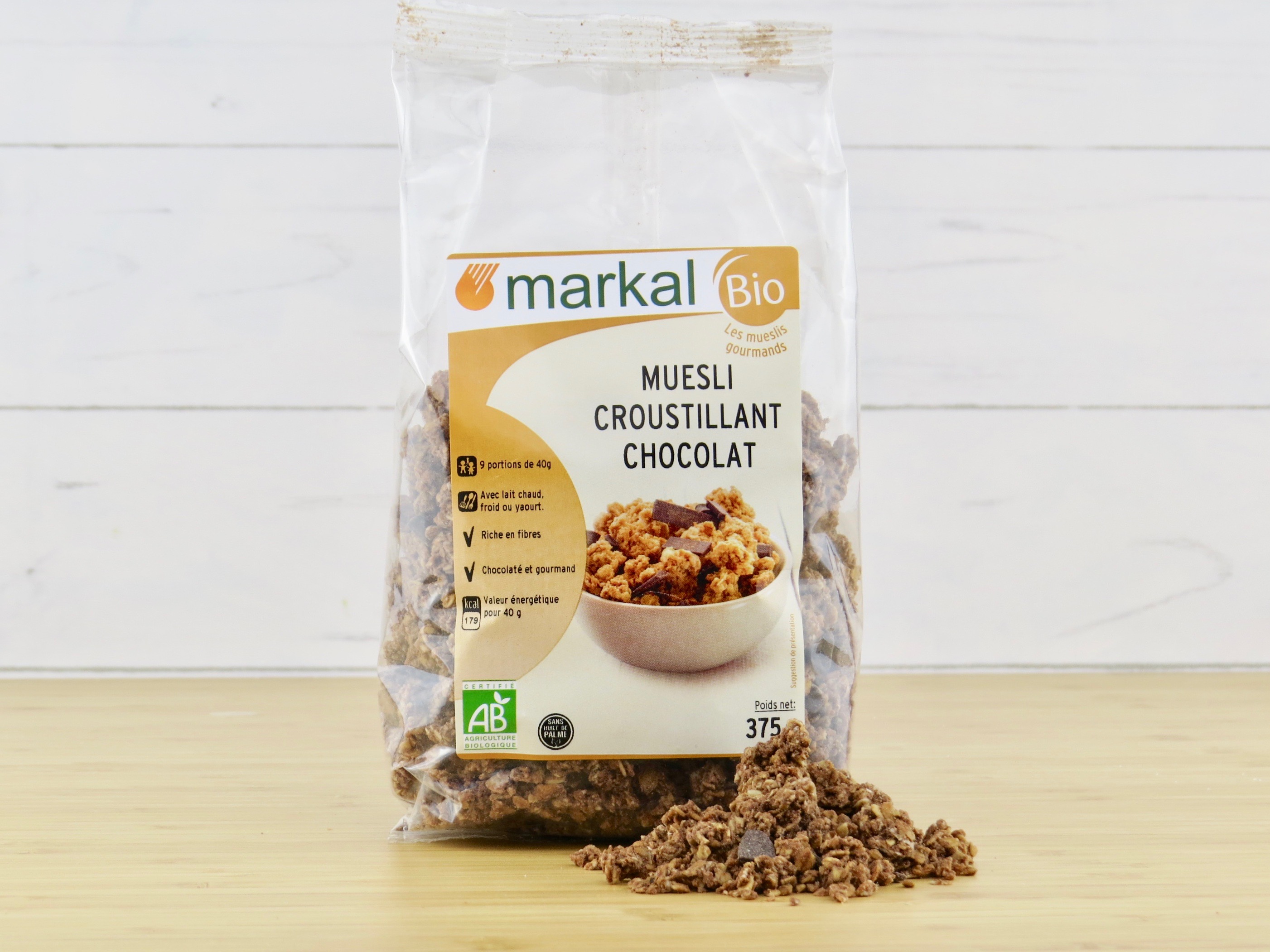 Muesli croustillant chocolat bio 375g Biotentik