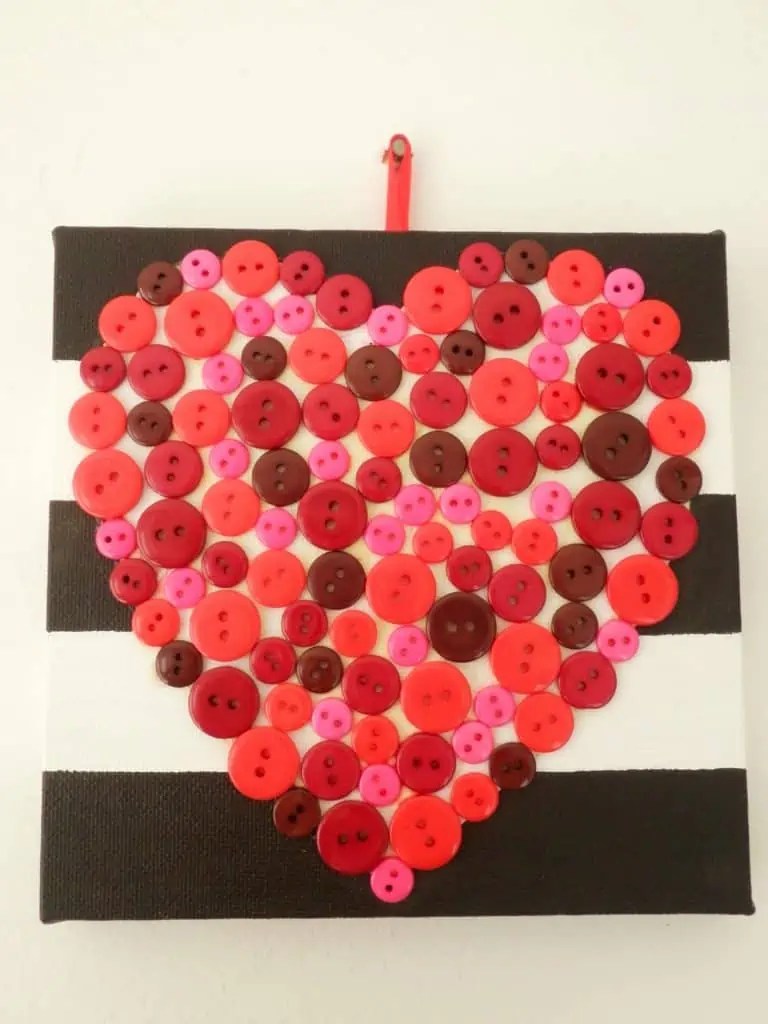 How To Make A Heart Button Canvas Birch And Button