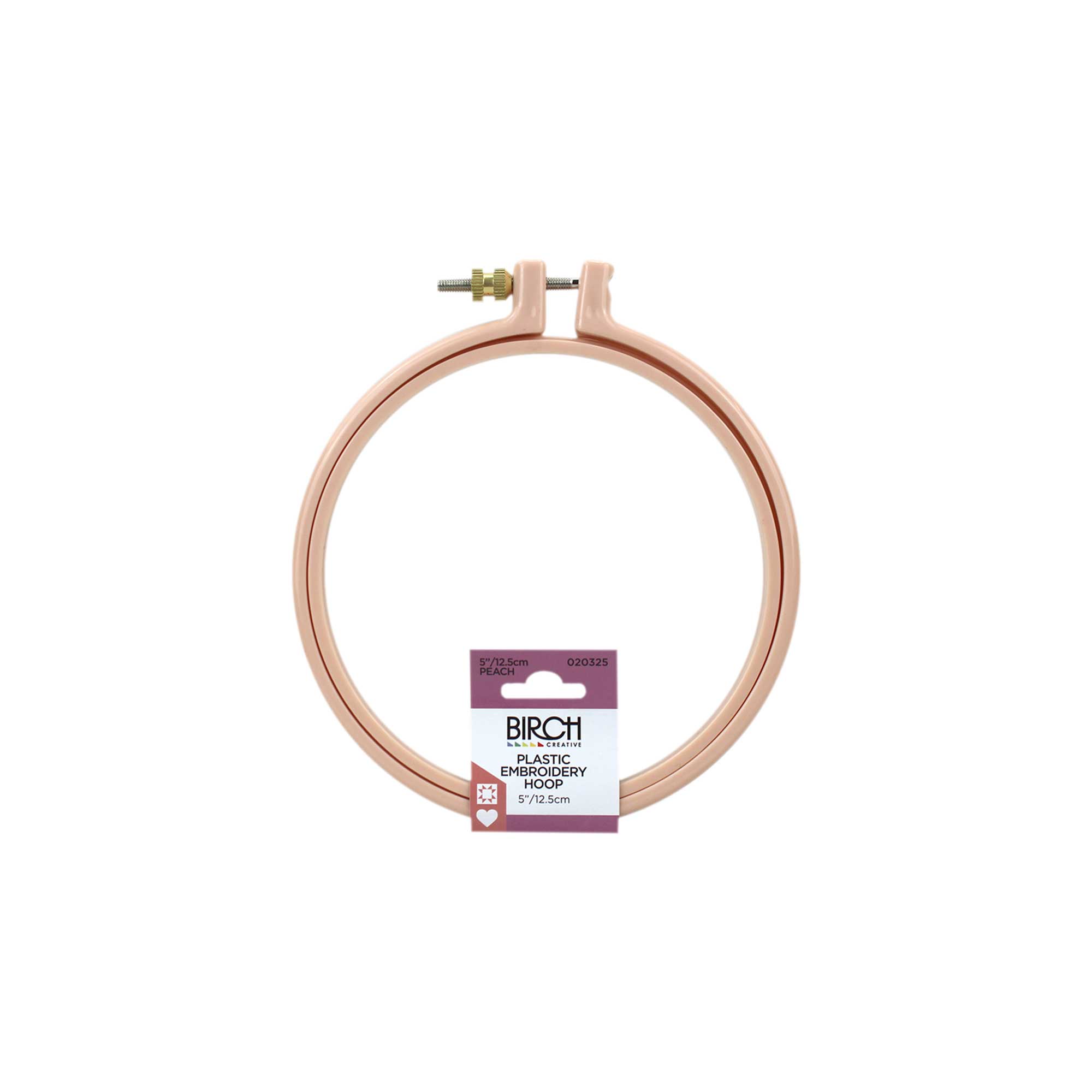 BIRCH PLASTIC EMBROIDERY HOOP PEACH 5" » Birch Wholesale