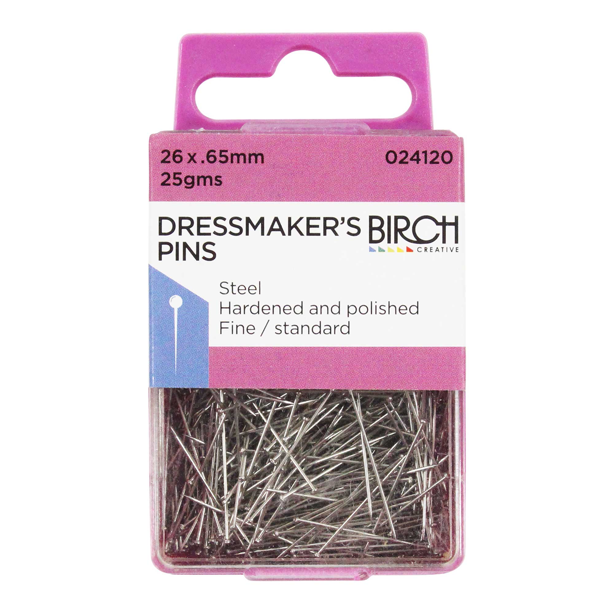 PINS DRESSMAKER 26x.65MM 25GMS 024120 » Birch Wholesale