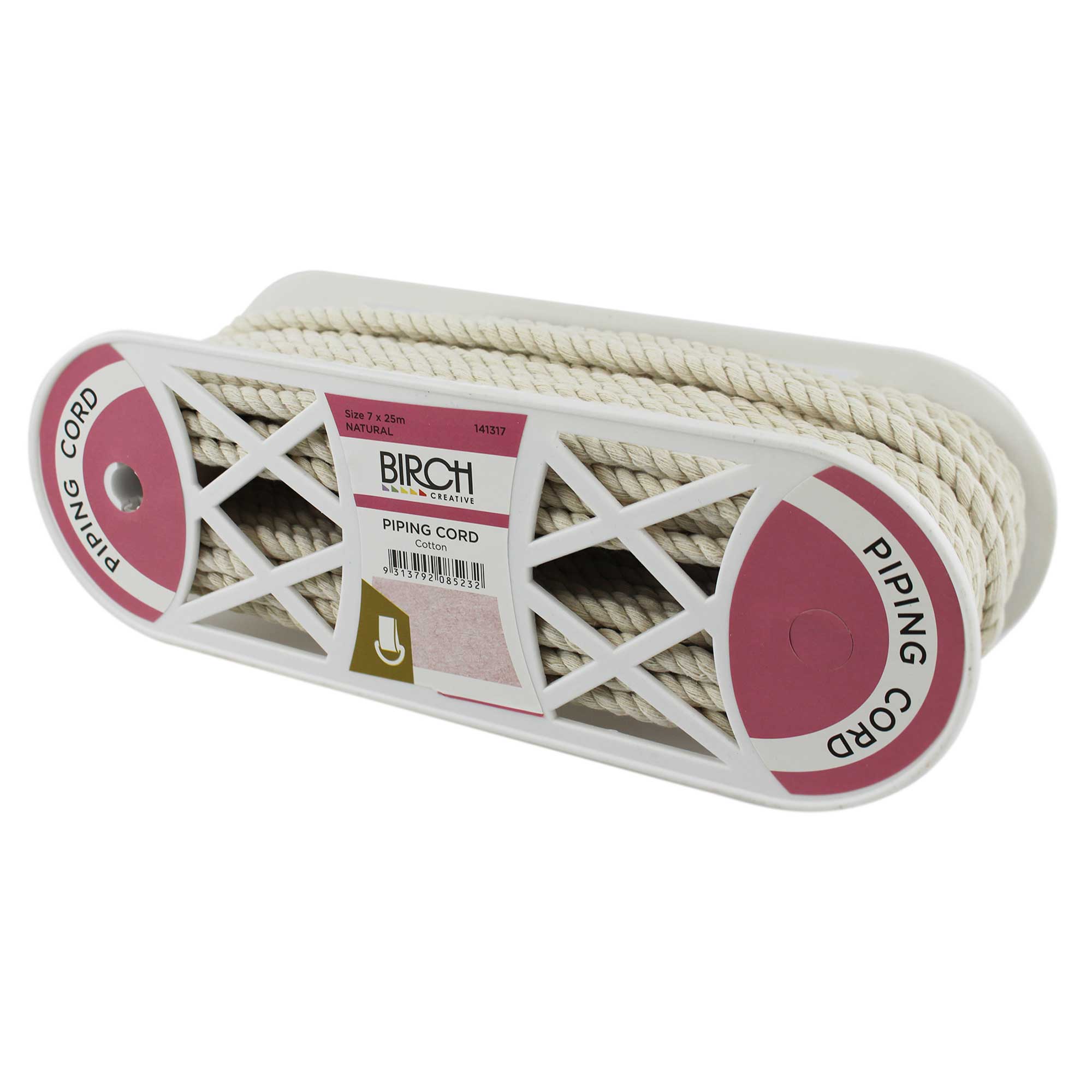 PIPING CORD SIZE 7 NATURAL 8.5MM X 25MT » Birch Wholesale