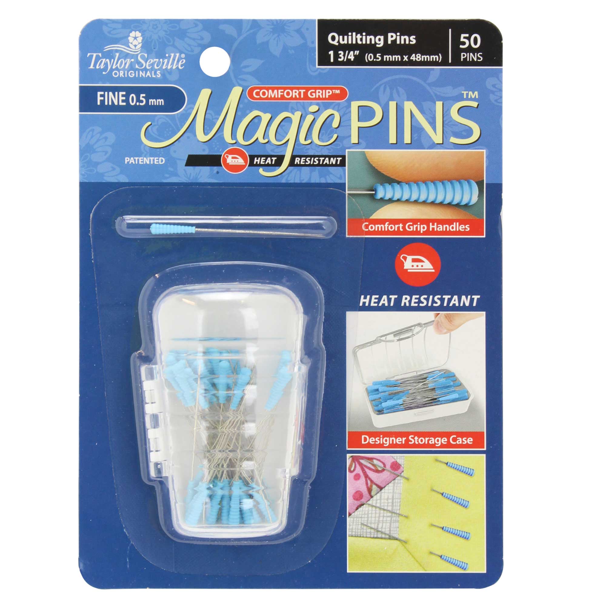 TAYLOR SEVILLE MAGIC PINS QUILTING FINE 50PCS » Birch Wholesale