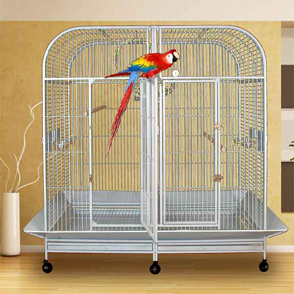 Piilani Plantation Double Parrot Cage with Divider, Double Bird Cages