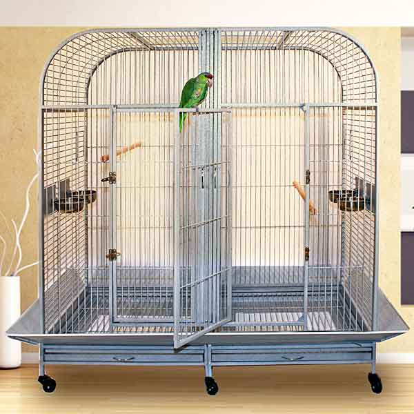 Piilani Plantation Double Parrot Cage with Divider, Double Bird Cages