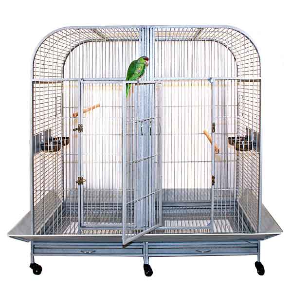Piilani Plantation Double Parrot Cage with Divider, Double Bird Cages