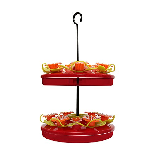 ORIENTOOLS Plastic Hummingbirds Flower Feeder Antiant Moat, 24 Feeding