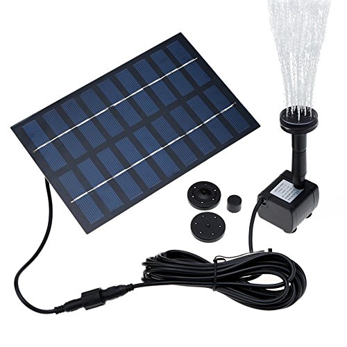 HOPPIC 1.8W Small Solar Water Pump with Different Water Flows, Solar