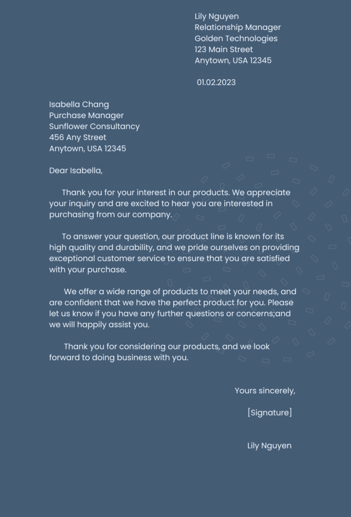 How to write a business letter with format & examples Birdeye