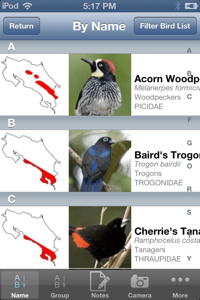 Birding Field Guides Costa Rica Birds App Birds of Costa Rica