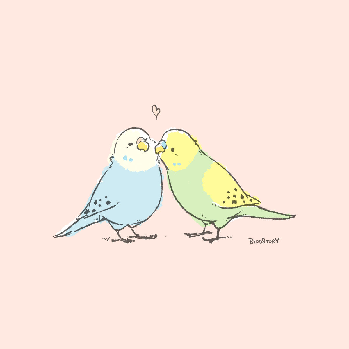 無料イラスト アイコンセキセイインコ 愛妻家の日 1月31日のイラスト｜Birdstory