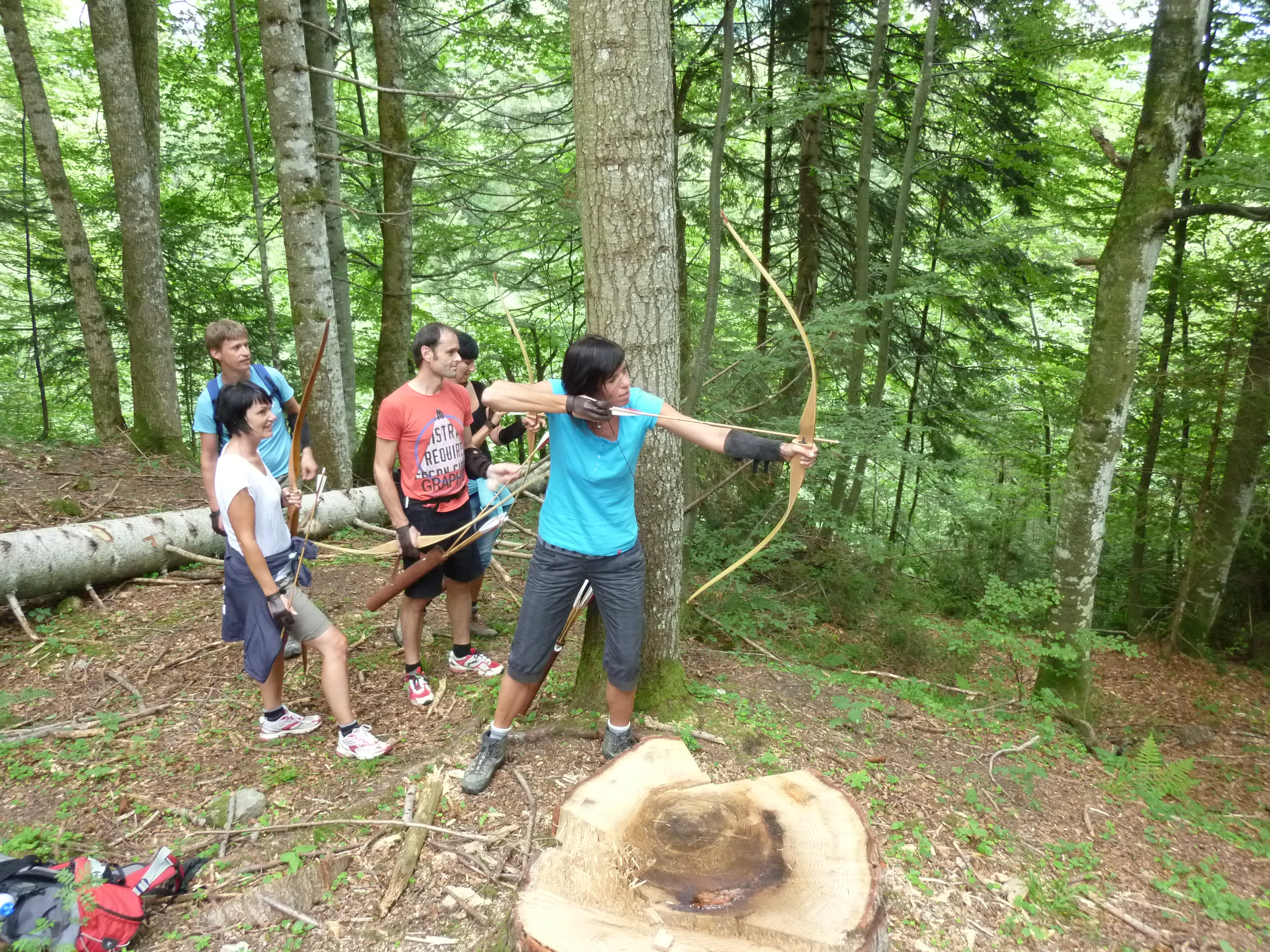 3DBogenschießen Bergwanderführerin Birgit Bereuter