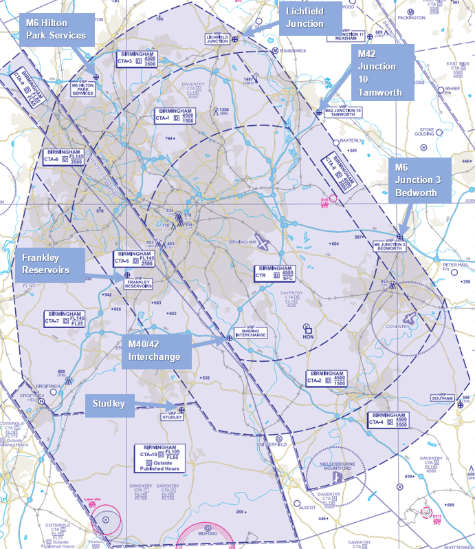 Birmingham Airport VRP (Visual Reference Points) Pilot Guide