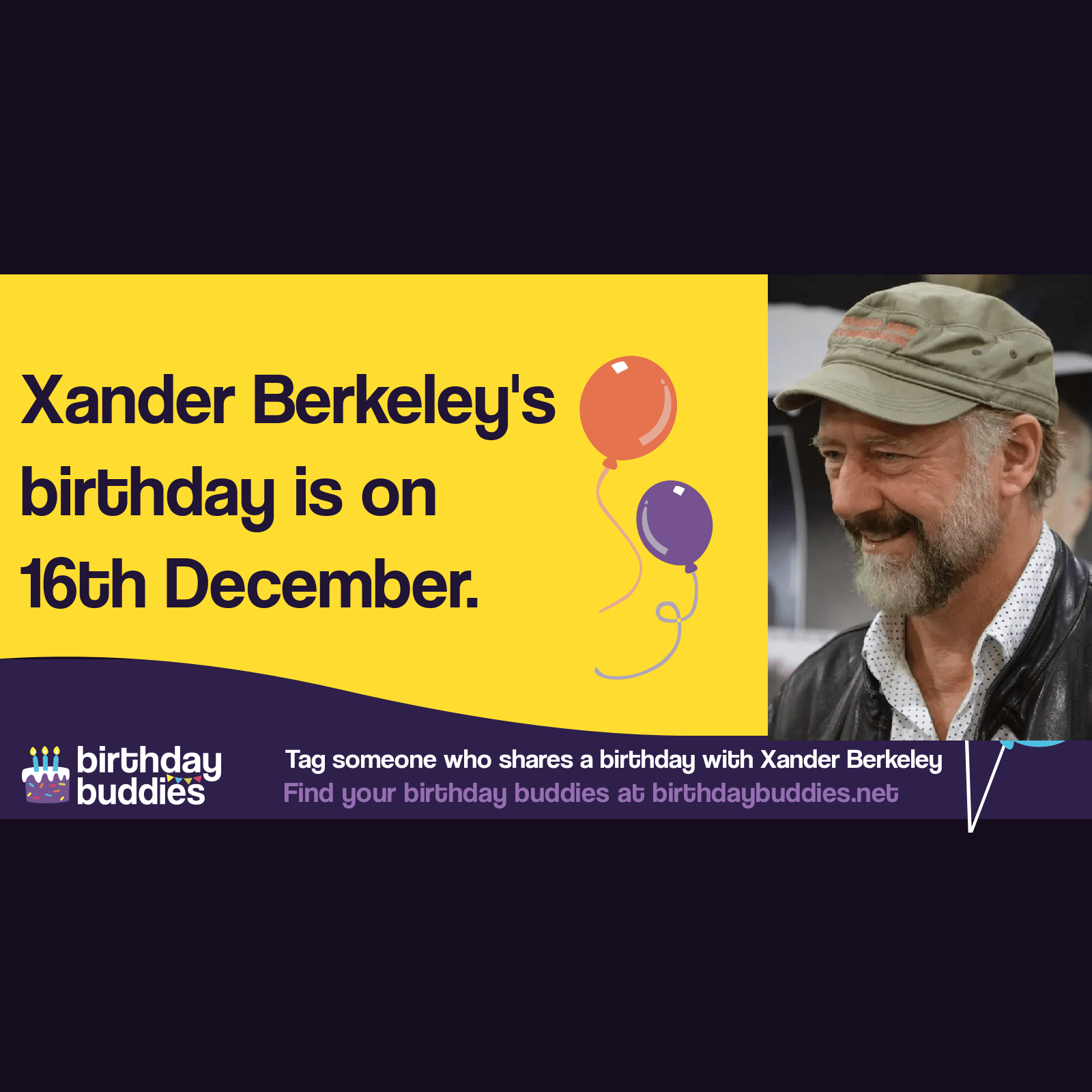 Xander Berkeley's birthday is 16th December 1955