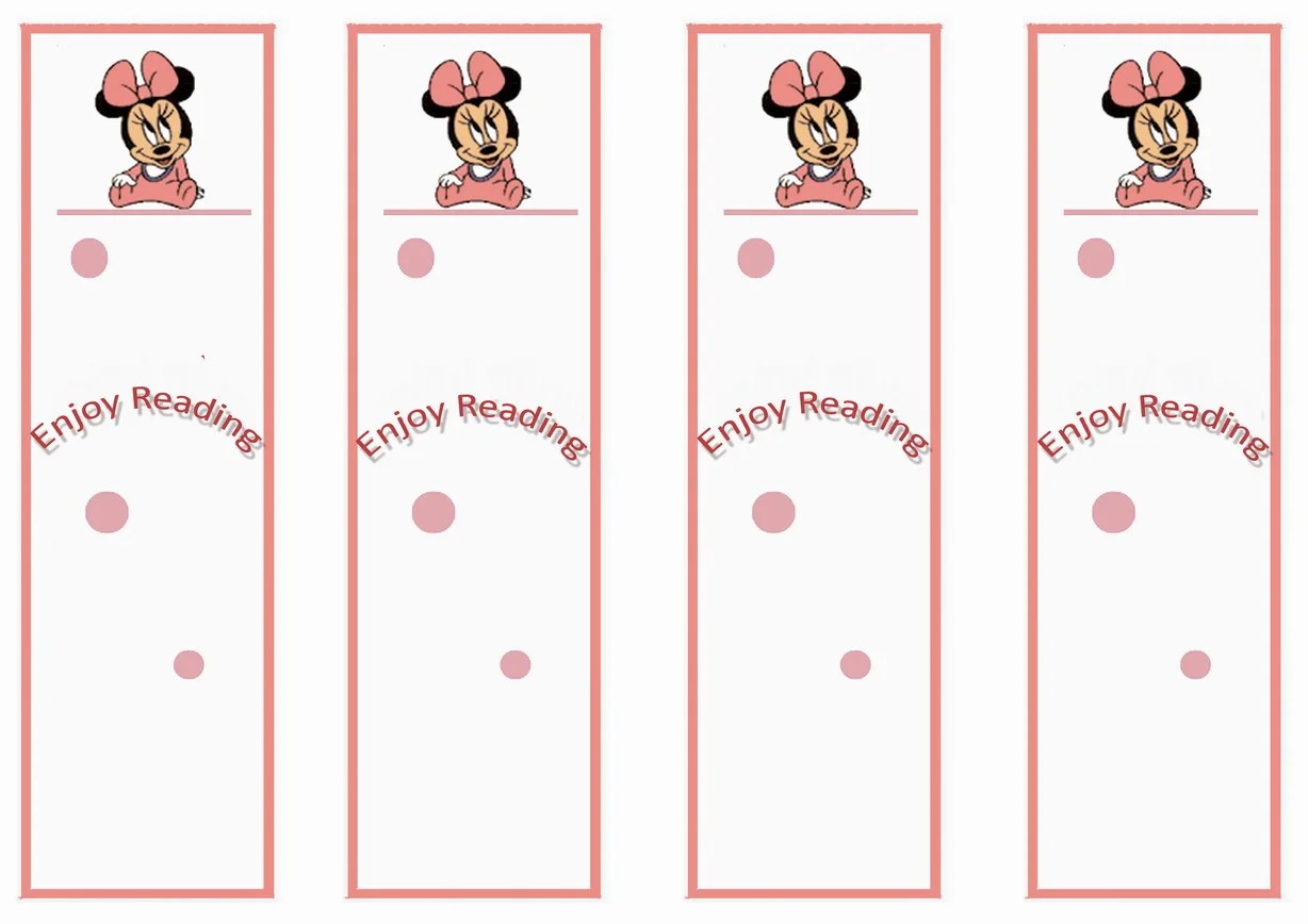 Mickey Bookmarks Birthday Printable