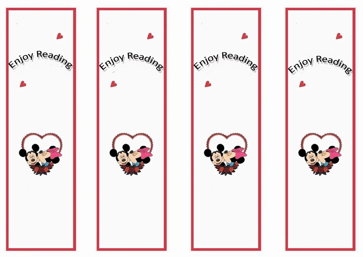 Mickey Bookmarks Birthday Printable