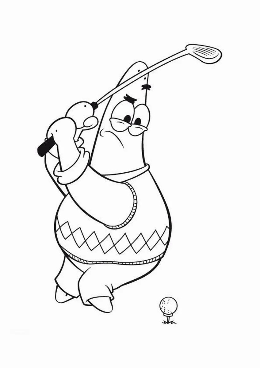 Golf Coloring Pages Birthday Printable