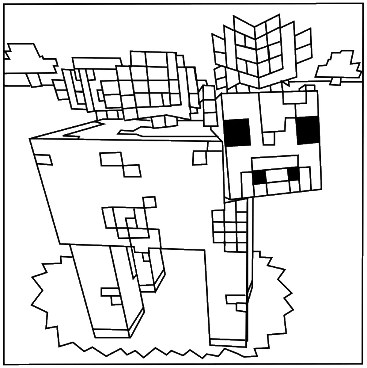Minecraft Coloring Pages Birthday Printable