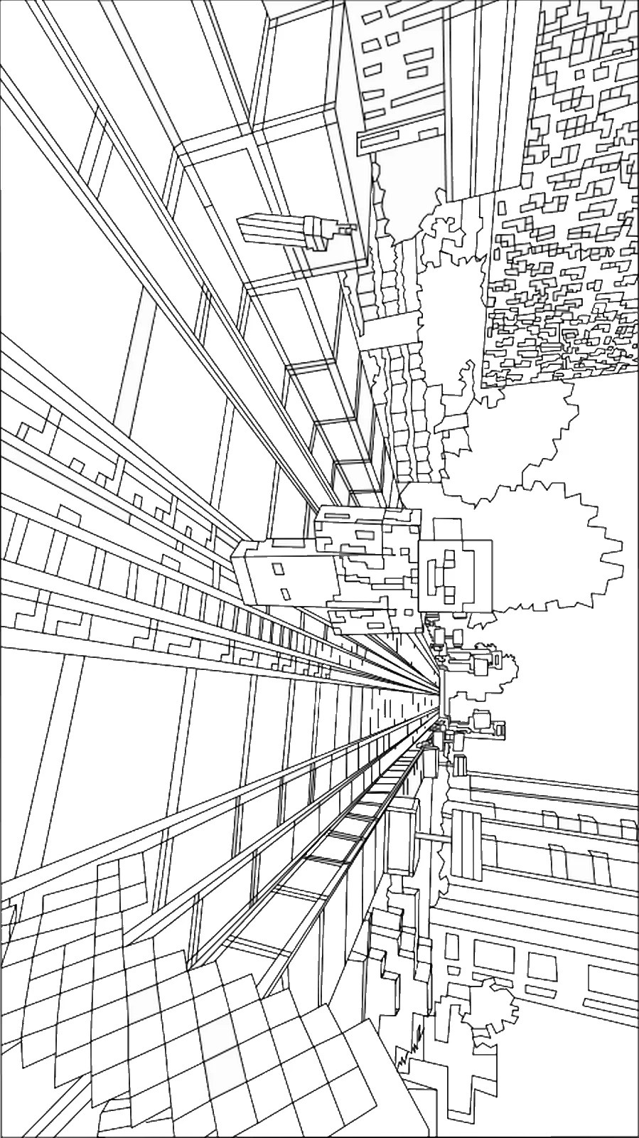 minecraft village coloring pages Free printable minecraft coloring