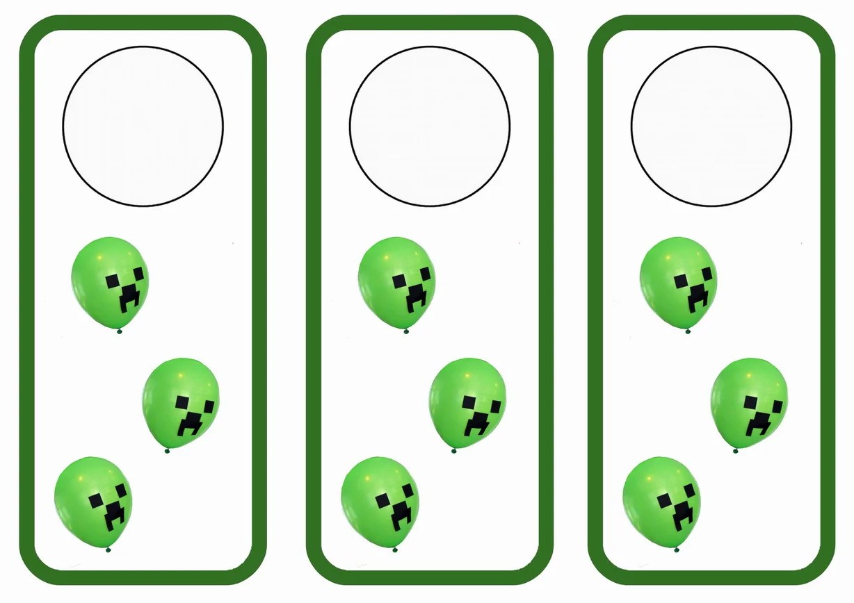 Minecraft Door Hangers Birthday Printable
