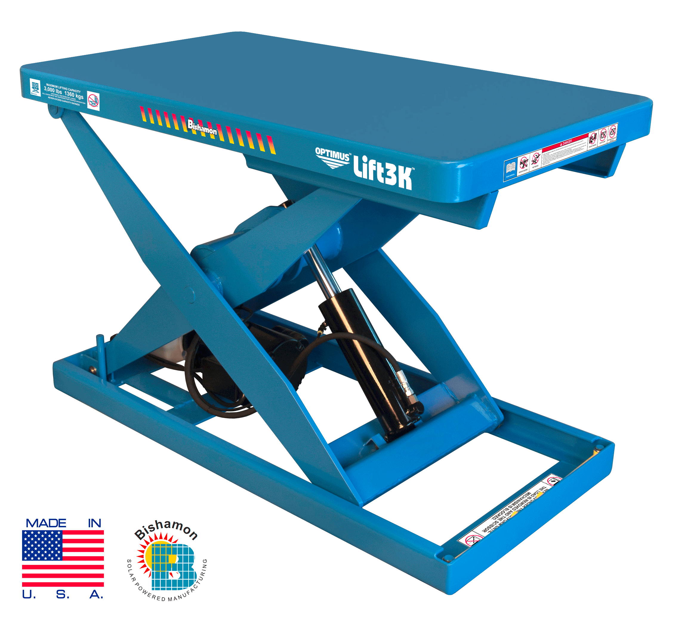 Bishamon Optimus Stationary Square Scissor Lift Tables