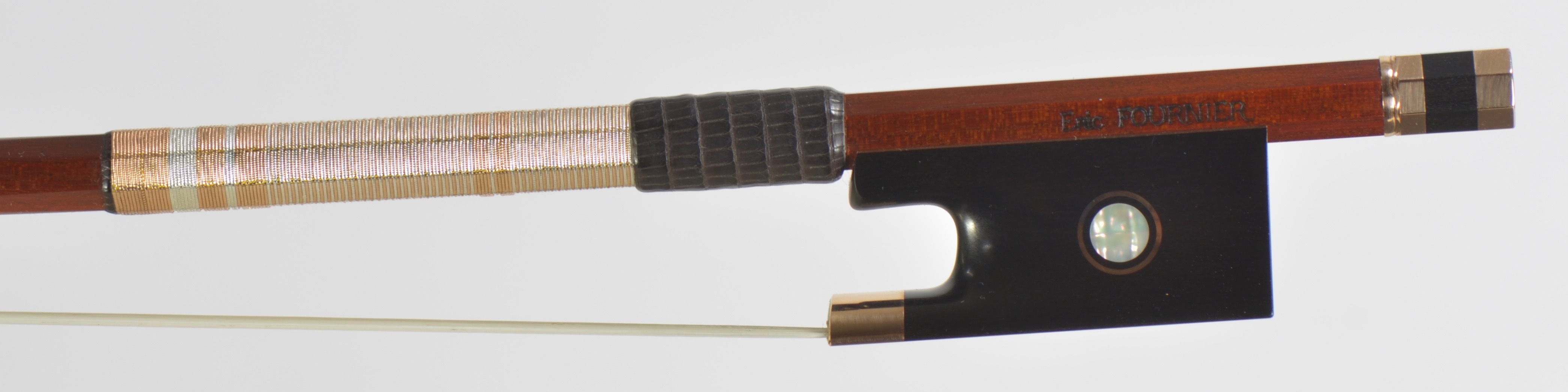 A viola bow by Eric Fournier, Gold mounted Instruments & Bows