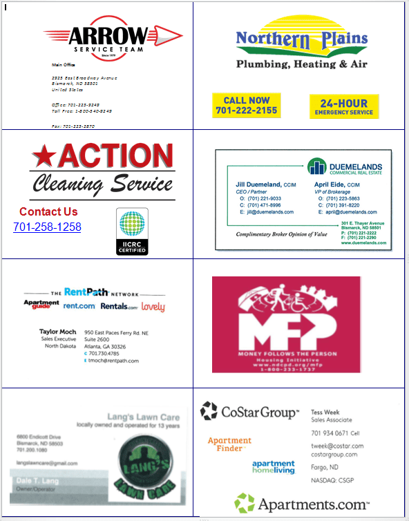 Associate Members Bismarck/Mandan Apartment Association