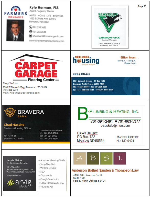 Associate Members Bismarck/Mandan Apartment Association