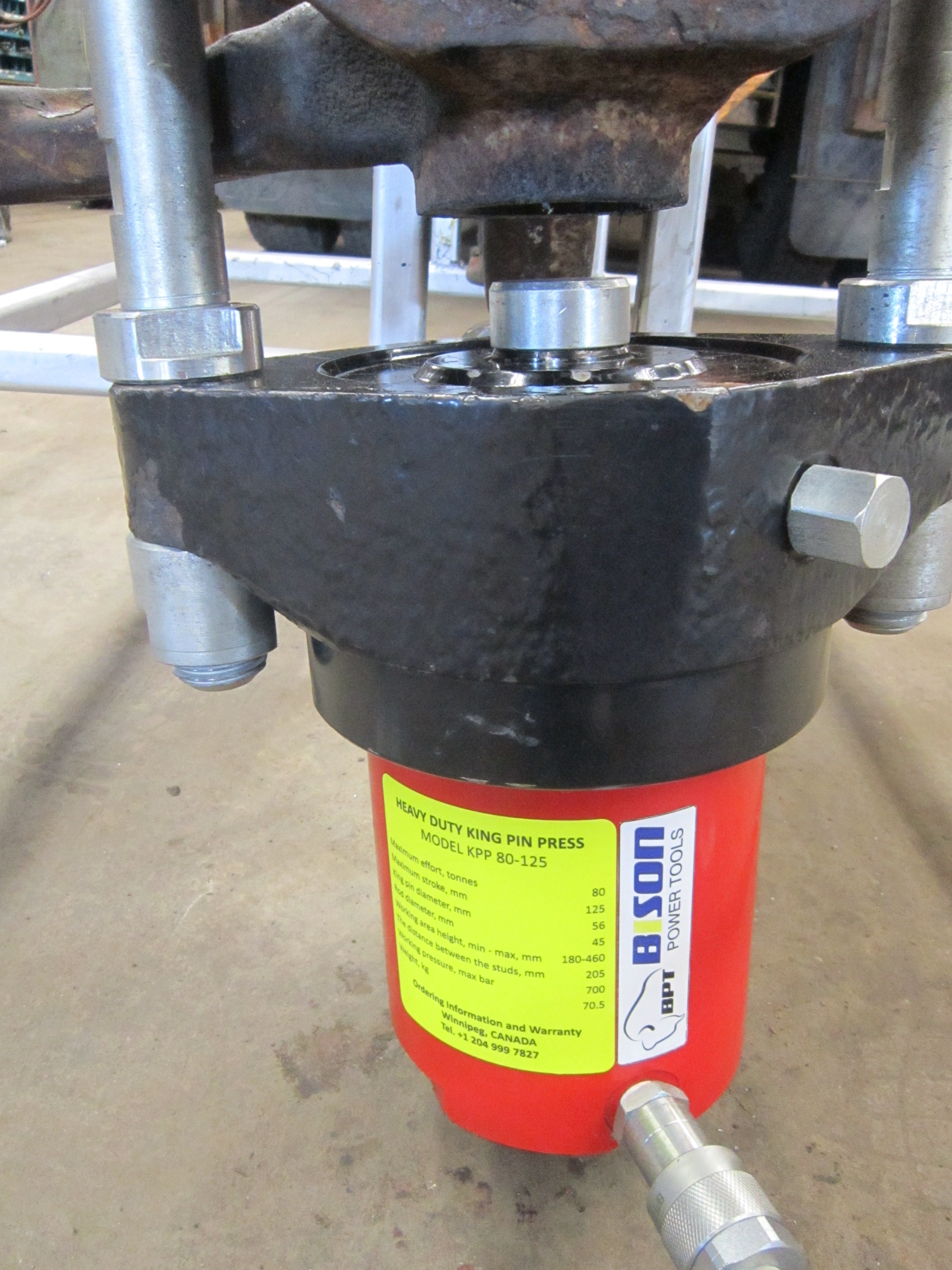 Hydraulic King Pin Press. Heavy Duty King Pin Press. BPT Bison Power Tools