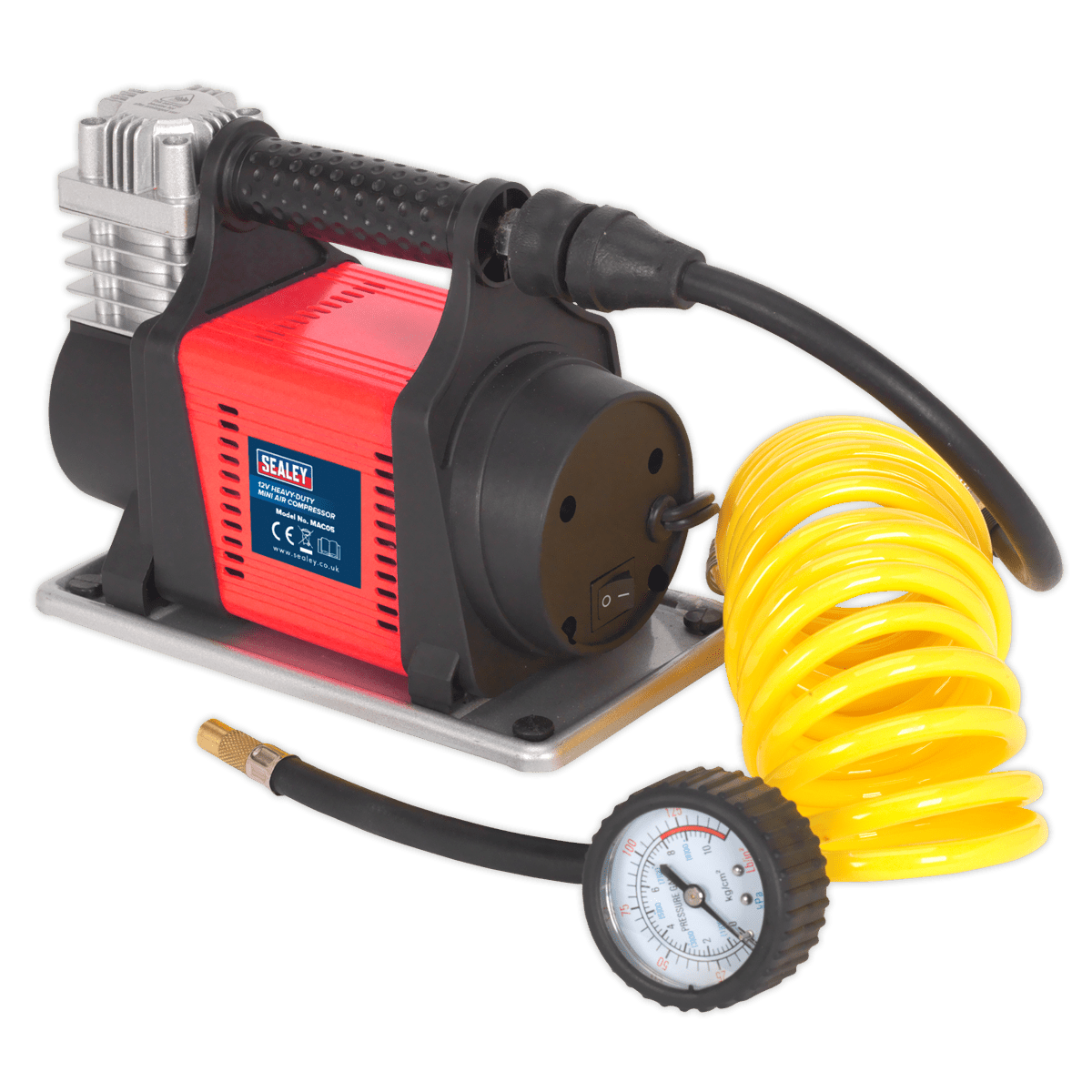 Sealey MAC05 Mini Air Compressor/Tyre Inflator 12v Heavy Duty Bison