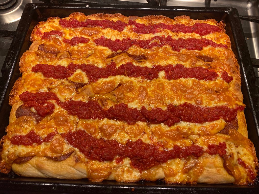 Brooklyn style pepperoni pizza