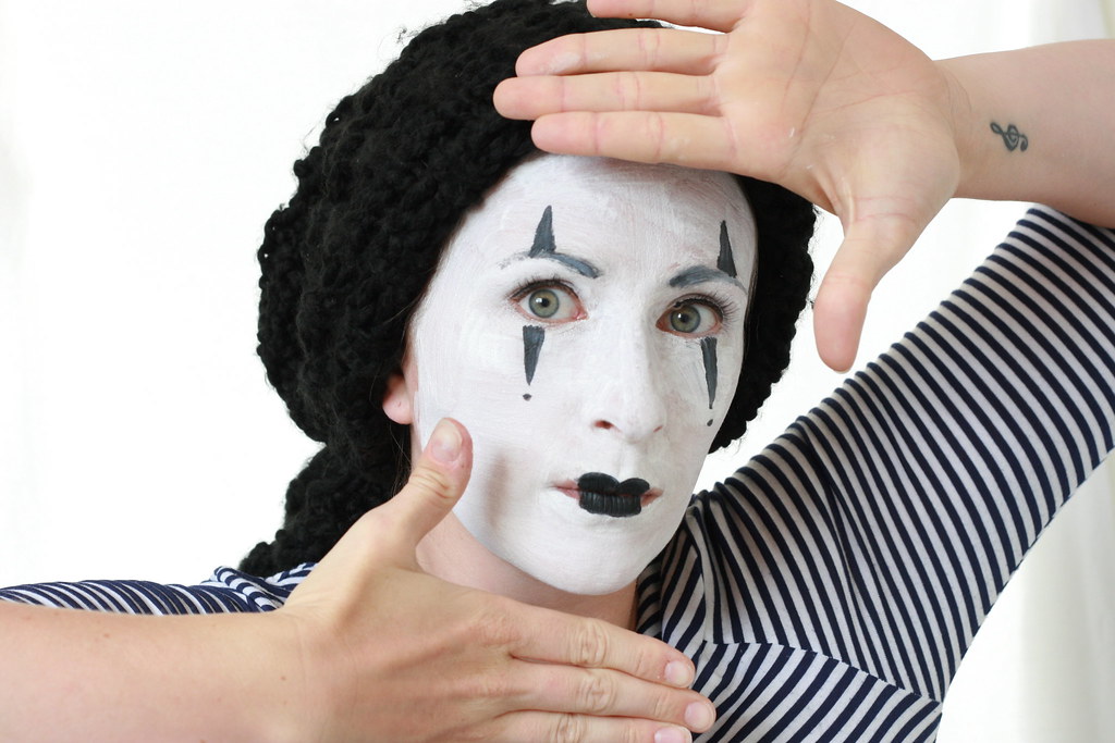 MIME FACE PAINT. MIME FACE Mime face paint. Paint disposal brisbane